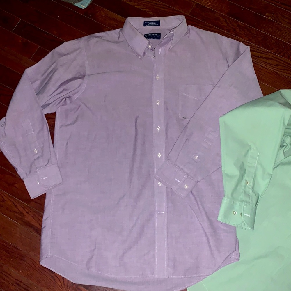 Stafford Mens XL, bundle of 2, dress shirts, button down, long sleeve, - Picture 3 of 6